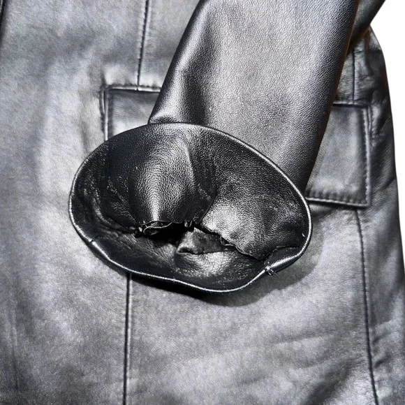 Vintage Luis Alvear ~ Women’s 100% Genuine Soft Leather Black Jacket ~ Size L - Picture 8 of 14